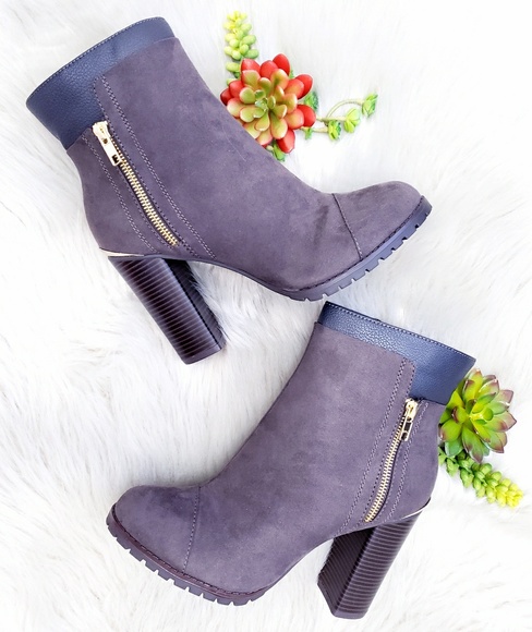 Juicy Couture Shoes - Juicy Couture Clivia Charcoal Ankle Boots 8.5